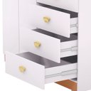 Ver imagem 7 de Guarda Roupa Cômoda com Espelho 120cm Cristal Flex Branco - Vila Rica