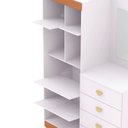 Ver mais imagens de Guarda Roupa Cômoda com Espelho 120cm Cristal Flex Branco - Vila Rica