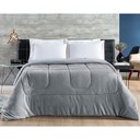 Ver imagem 1 de Coberdrom Hot Quente Casal Queen Malha 140g 100% Algodão Manta Flannel Dupla Face - Cinza
