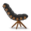 Ver imagem 6 de Kit 02 Poltronas Giratória Corino Preto Base Madeira D’Rossi