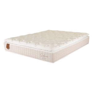 Colchão Queen Prorelax Size 158x198x34 Safira Molas Ensacadas Pillow Top Viscoelástico