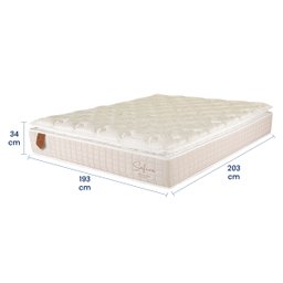 Colchão Queen Prorelax Size 158x198x34 Safira Molas Ensacadas Pillow Top Viscoelástico - 5