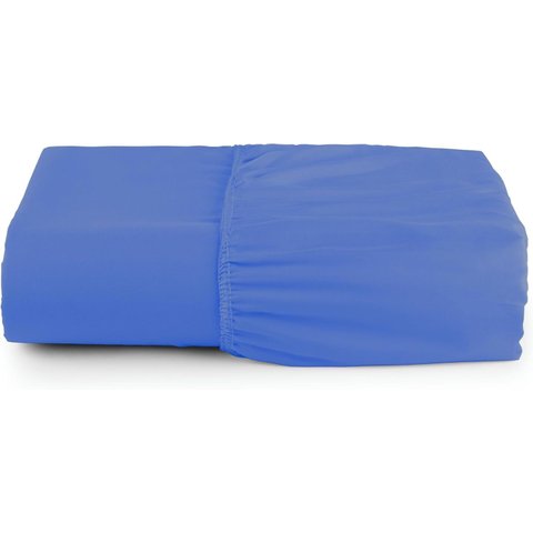 Lençol Viúva 188x108x30 Micro Percal 400 Fios Azul