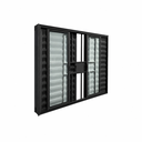 Ver imagem 3 de Janela Veneziana 6 Folhas com Grade Alumínio Preto 120x120 Linha Esmeralda