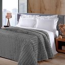 Ver imagem 1 de Manta Microfibra Flannel Jacquard Solteiro 100% Poliéster 260g-m² Cinza Buettner