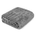 Ver imagem 2 de Manta Microfibra Flannel Jacquard Solteiro 100% Poliéster 260g-m² Cinza Buettner