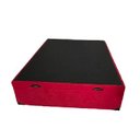 Ver imagem 2 de Cama Box Baú Viúvão Blindado Suede Vermelho Com 128Cm de Largura
