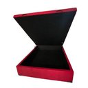 Ver imagem 1 de Cama Box Baú Viúvão Blindado Suede Vermelho Com 128Cm de Largura