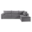 Ver imagem 6 de Sofá Retrátil 6 Lugares 316cm com Chaise a Direita de 91cm Presidente Cinza