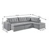 Sofá Retrátil 6 Lugares 316cm com Chaise a Direita de 91cm Presidente - 3