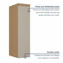 Ver imagem 4 de Armário Aéreo 20cm 1 Porta Condessa. Cinza/Carvalho/Greige