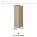 Ver imagem 3 de Armário Aéreo 20cm 1 Porta Condessa. Cinza/Carvalho/Greige