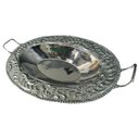 Ver imagem 2 de Bandeja Decorativa Prateado Deixando Sua Mesa Elegante com Frutas e Doces - 5x49x28cm
