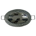 Ver imagem 1 de Bandeja Decorativa Prateado Deixando Sua Mesa Elegante com Frutas e Doces - 5x49x28cm