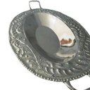 Ver imagem 3 de Bandeja Decorativa Prateado Deixando Sua Mesa Elegante com Frutas e Doces - 5x49x28cm