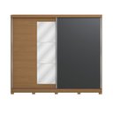Ver imagem 5 de Guarda Roupa Roupeiro 2 Portas de Correr 4 Gavetas Espelho 270cm Cb01t583 Kappesberg