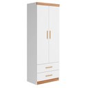 Ver imagem 1 de Guarda Roupa Infantil 2 Portas Chiara Branco Carvalho - Phoenix Baby