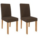 Ver imagem 3 de Conjunto Sala de Jantar Mesa Ana 130x130 cm e 8 Cadeiras Maia Nature/Off White/Mascavo Cimol