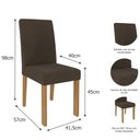 Ver imagem 6 de Conjunto Sala de Jantar Mesa Ana 130x130 cm e 8 Cadeiras Maia Nature/Off White/Mascavo Cimol
