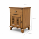 Ver imagem 5 de Mesa de Cabeceira Lux 1 Porta 1 Gaveta Ipê