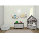 Ver imagem 4 de Kit Quarto Infantil Candy 4 peças com Mesa 2Baú Organizadora + Estante Casinha de Boneca + Prateleir