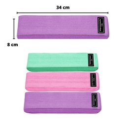 Kit 8 Elásticos Faixas Para Exercícios Yoga Pilates Treino - 4
