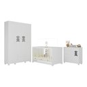 Ver imagem 2 de Quarto de Bebê Completo com Berço Americano 3 em 1 Fofura Multimóveis Mp4645 Branco