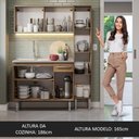 Ver imagem 6 de Armário de Cozinha Compacta 137cm com Pia Rustic Emilly Madesa 07 Rustic