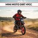 Ver imagem 3 de Mini Moto Infantil Partida Elétrica Gasolina 2t 49cc Cross Trilha Off Road Vermelha Iwmv002 Vm