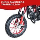 Ver imagem 4 de Mini Moto Infantil Partida Elétrica Gasolina 2t 49cc Cross Trilha Off Road Vermelha Iwmv002 Vm