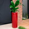 Vaso Decorativo Cilindro Vermelho Lira 89x34x34 cm - D'Rossi - 2