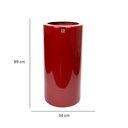 Ver imagem 5 de Vaso Decorativo Cilindro Vermelho Lira 89x34x34 cm - D'Rossi