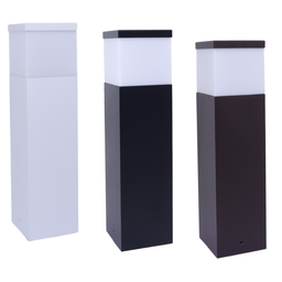 POSTE BALIZADOR 30 CM ALUMÍNIO CHÃO JARDIM PISO SOLO DECK:BRANCO TEXTURIZADO - 1