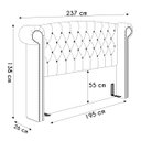 Ver imagem 4 de Cabeceira Cama Box Casal 195cm Provença P02 Facto Pérola - Mpozenato