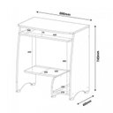 Ver imagem 6 de Conjunto 2 Peças com Escrivaninha com Tampo Portátil e Estante 10 Nichos Branco 100% MDF