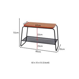 Mesa Lateral Letti Banco Sapateira Industrial Elegante - 6