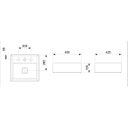 Ver imagem 2 de Kit 2 Cubas de Semiencaixe 410x410 com Mesa Loft Q2 Incepa Branco