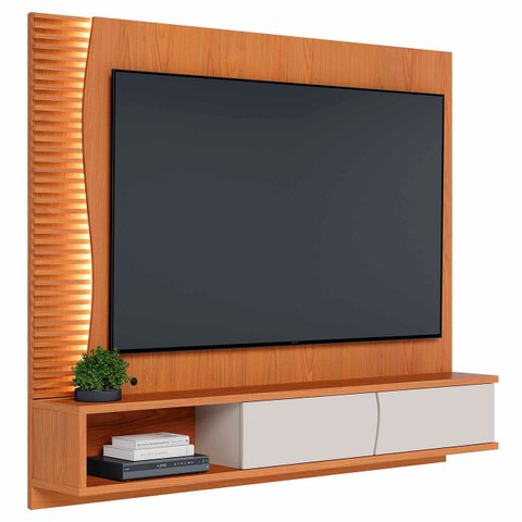 Painel Tv 65 Pol e Bancada Suspensa Sintra Freijó/off White C05 - Mpozenato