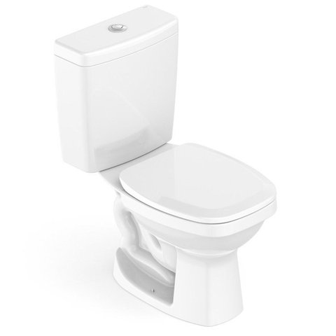 Kit 5 Vasos Sanitário com Caixa Acoplada e Assento Art Incepa Branco Roca
