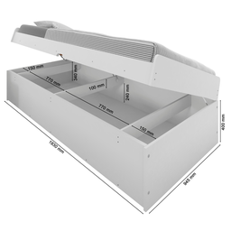 Cama Solteiro Camila com Baú Interno Design Moderno Framar: Branco - 6