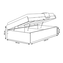 Cama Solteiro Camila com Baú Interno Design Moderno Framar: Branco - 7