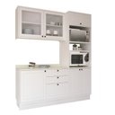 Ver imagem 2 de Cozinha Compacta com Vidro 3 Peças 6 Portas 3 Gavetas Sevilha