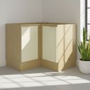 Ver imagem 1 de Balcão de Canto em L com Rodapé 2 Portas 90cm Nanda Tecnomobili