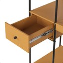 Ver imagem 5 de Escrivaninha Mesa Escritório Criare com 1 Gaveta 125cm Industrial Preto e Nature Marrom