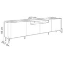 Ver imagem 4 de Rack para Sala de Estar Tv 75 Pol 4 Portas Pés Industrial Preto Alef I03 Luna - Lyam Decor