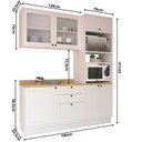 Ver imagem 3 de Cozinha Compacta com Vidro 3 Peças 6 Portas 3 Gavetas Sevilha