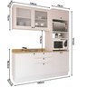 Cozinha Compacta com Vidro 3 Peças 6 Portas 3 Gavetas Sevilha - 3