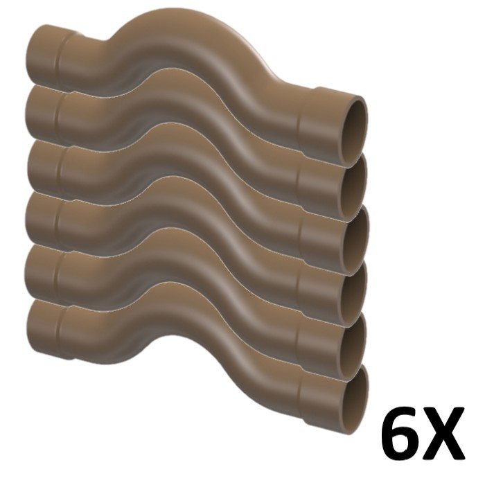 Kit 6 Curva de Transposição Soldável 3/4" (25mm) Tigre - 1