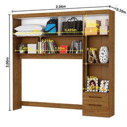 Guarda-roupa Casal Modulado 5 Portas com Cama Hercules 4 Portas 4 Gavetas - 6