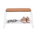 Ver imagem 4 de Mesa Lateral Letti Banco Sapateira Industrial Elegante Branco